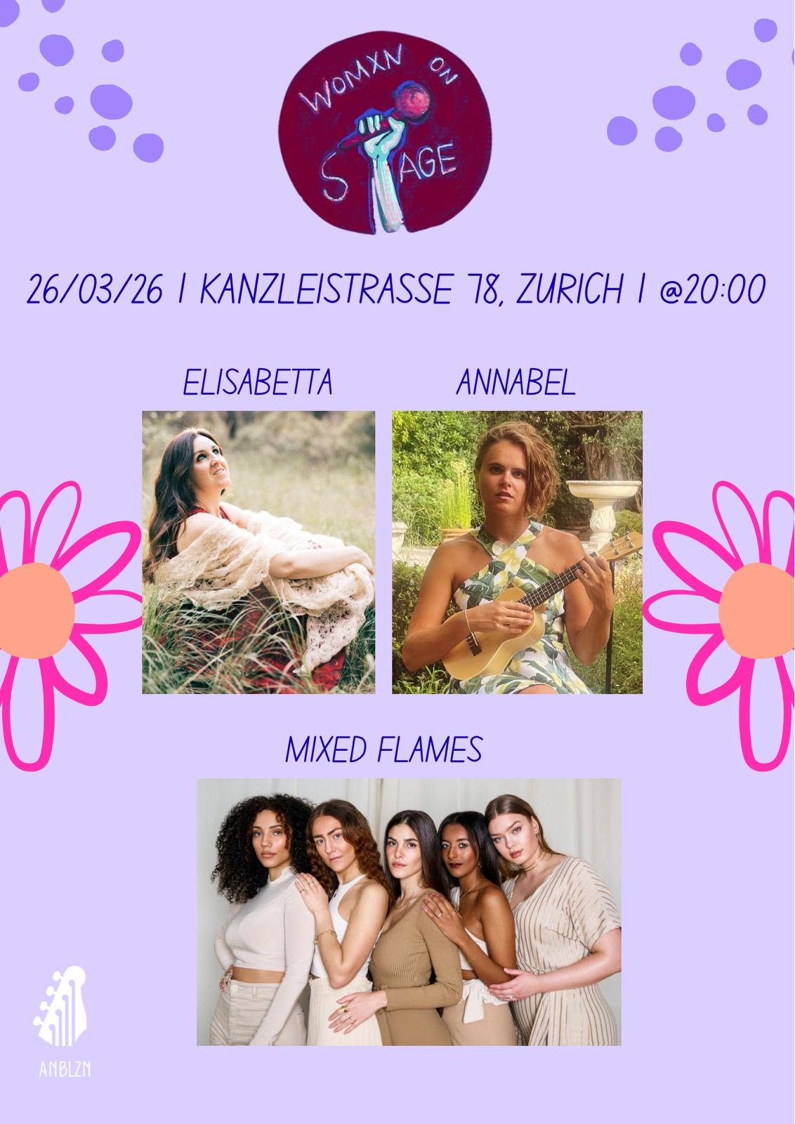 Womxn On Stage Konzert-Flyer